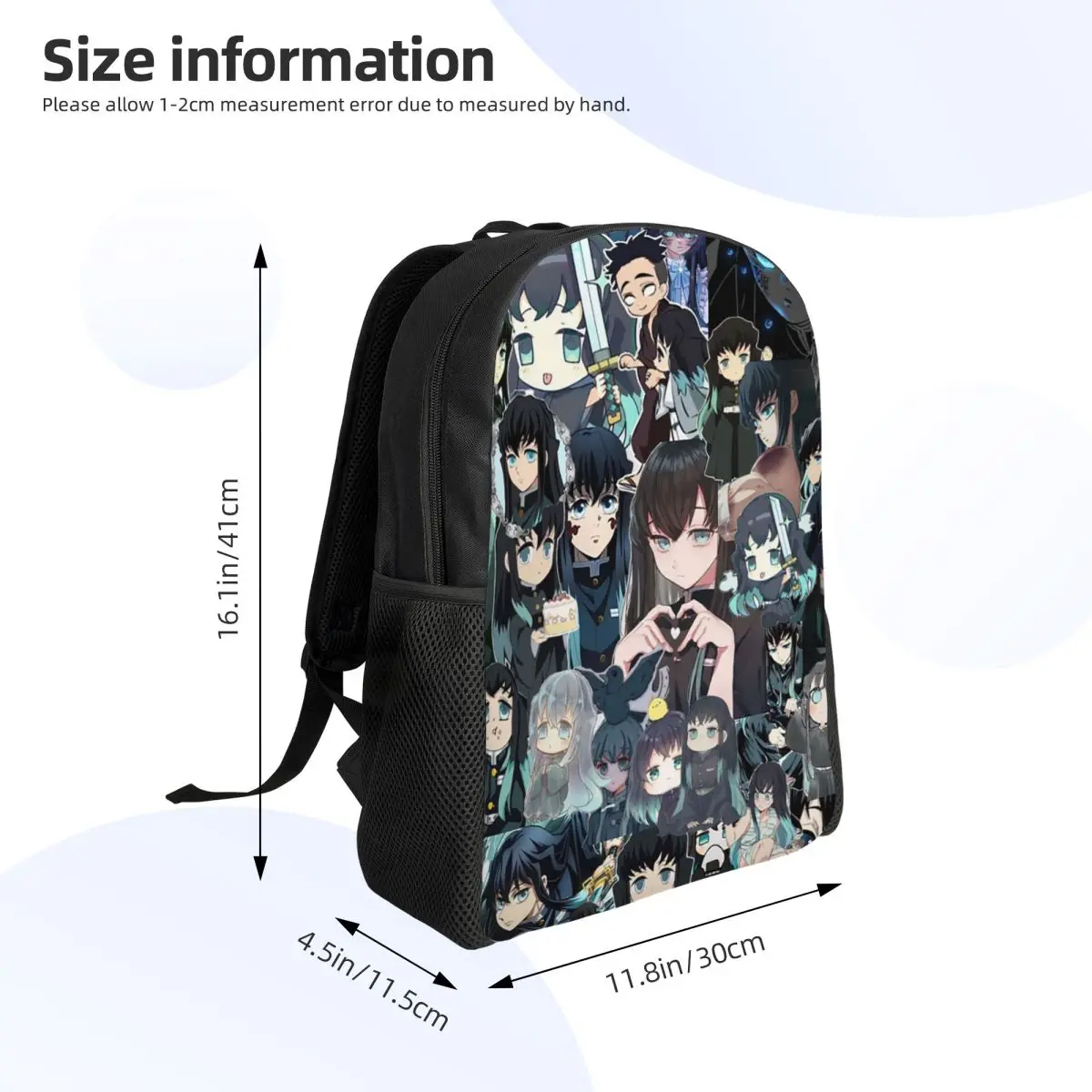 Muichiro Tokito Backpack Hot Sale Daypack Large Capacity Children BookBag School Bag Shoulder Bags for Men Women