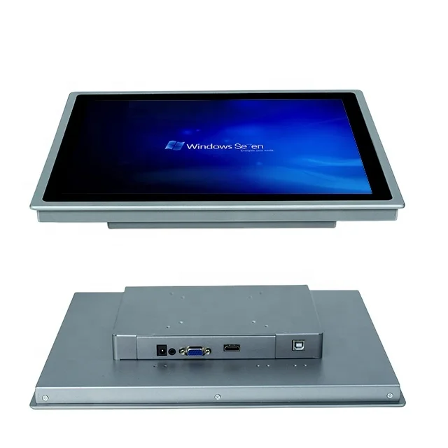 19 Inch Industrial Touch Screen Monitors Vesa Embedded Mount Touch Monitor Automation Computer J1900 PLC Control Panel PC Win10