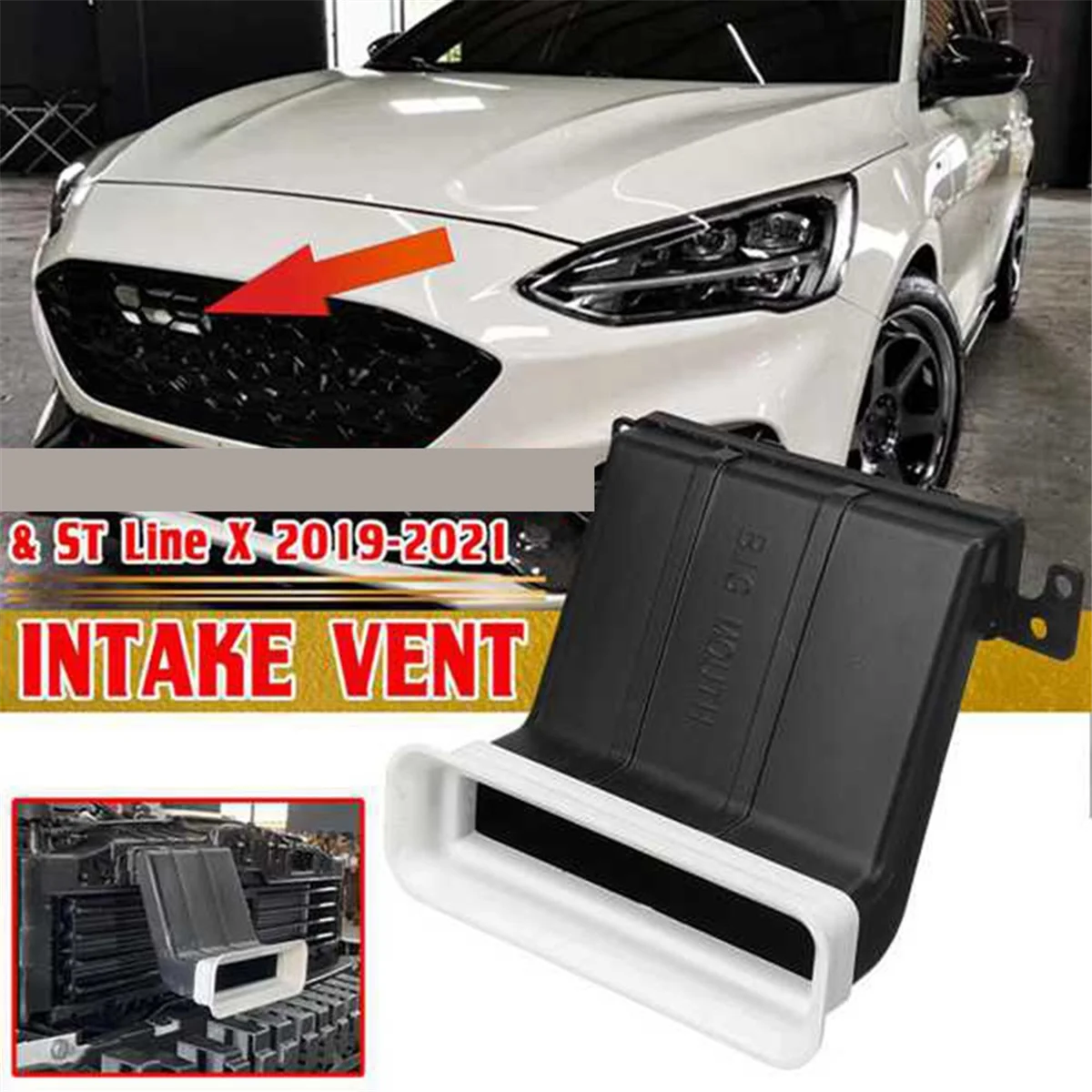 For Ford Focus MK4 Air Inlet Tuyere Intake Duct Hatchback 4D Sedan 5D Tuning Car Accessories 2019 2020 2021 Black+Blue