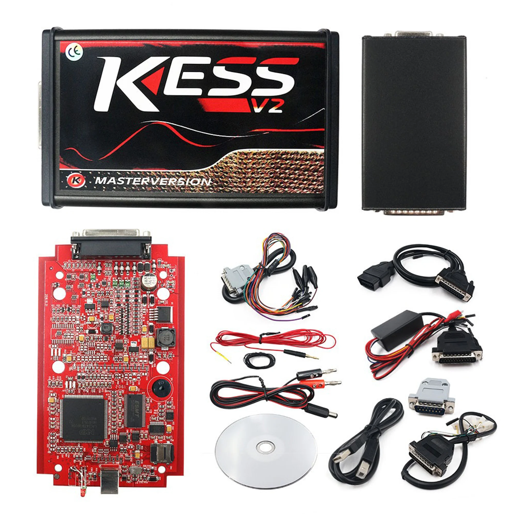 

Kess V2 V5.017 Online Version Red PCB Support 140 Protocol No Token Limitation Kess V2 OBD2 Tuning Kit Auto Truck ECU Programmer