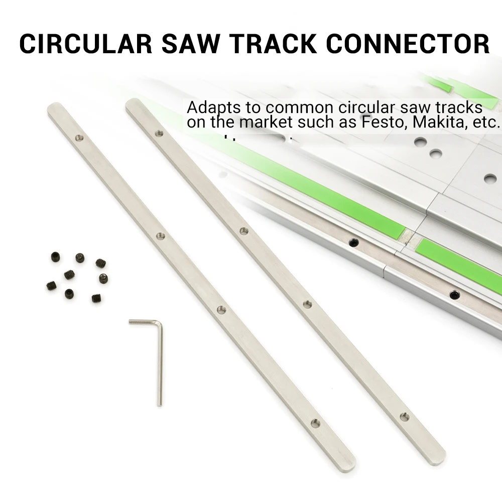 Track Saw Guide Rail Connector Kit 304 Stainless Steel Woodworking Tool For Track Saw Long Cuts For Makita Festool Guide Rail