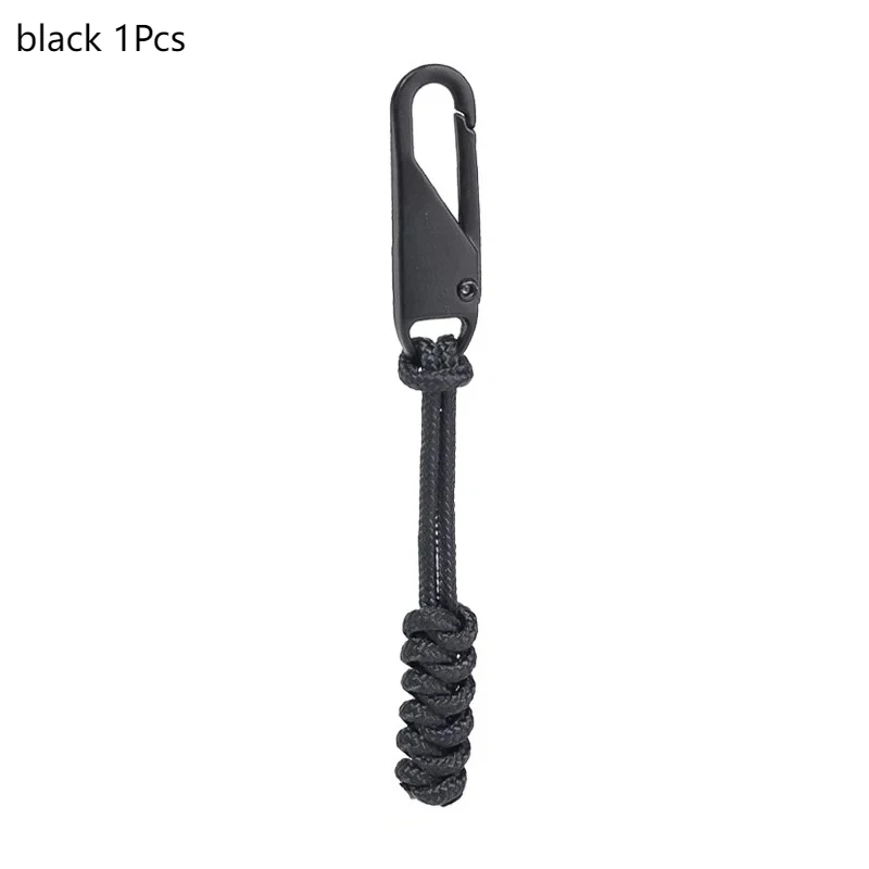 1/3/5Pcs Portable outdoor bag zipper handle woven outdoor bag zipper buckle pendant backpack clothes zipper rope