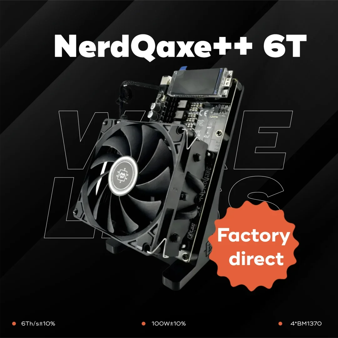 

Майнер HQminers NerdQaxe++ Rev6 для BTC, 6Th/s±10%, 100W±10%, в подарочной коробке, горячая распродажа, для домашнего использования, с блоком питания, в наличии