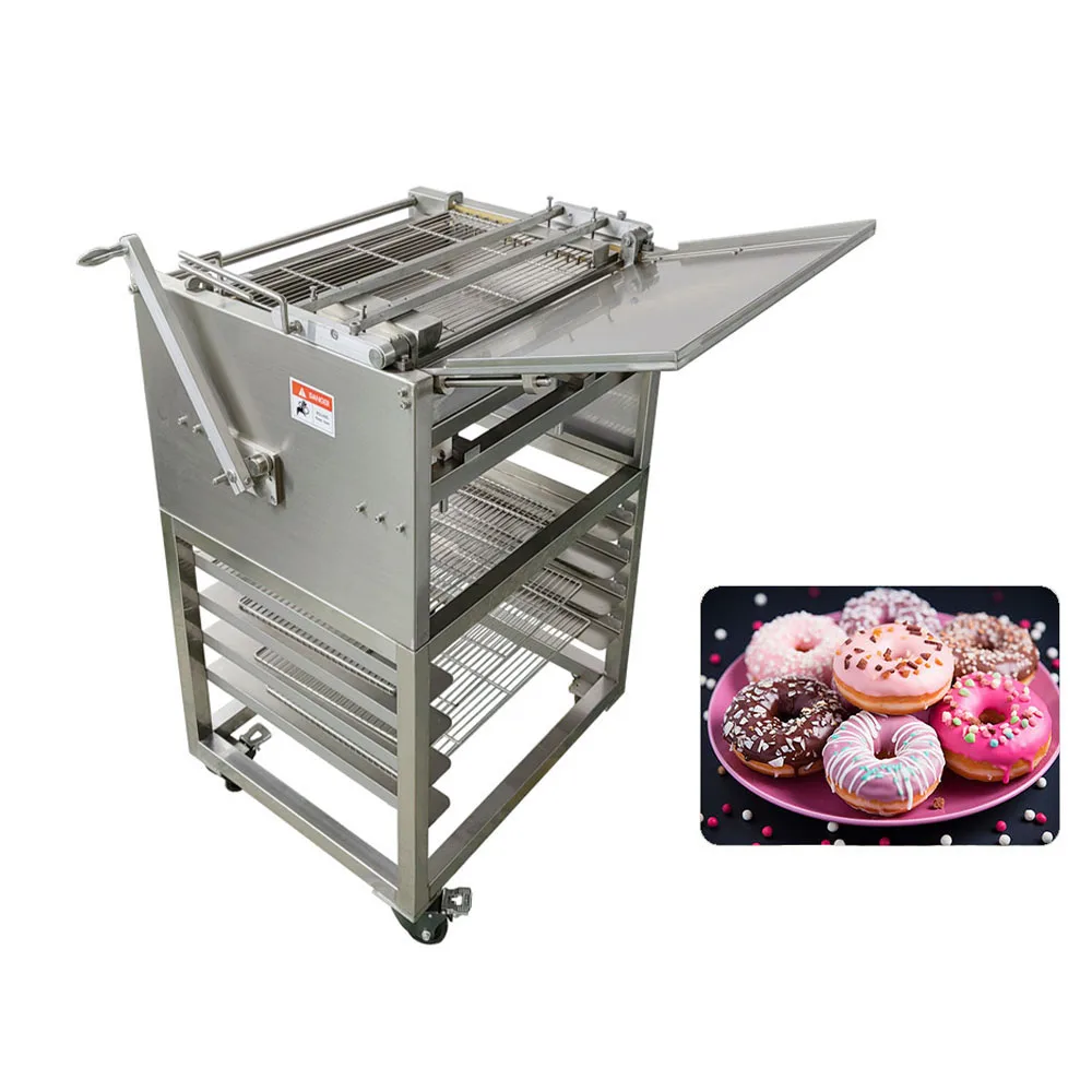 110V 220V Commercial Chocolate Coating Icing Decorated Machine Doughnut Finishing Glazer Equipment Manual Donut Glazing Machine