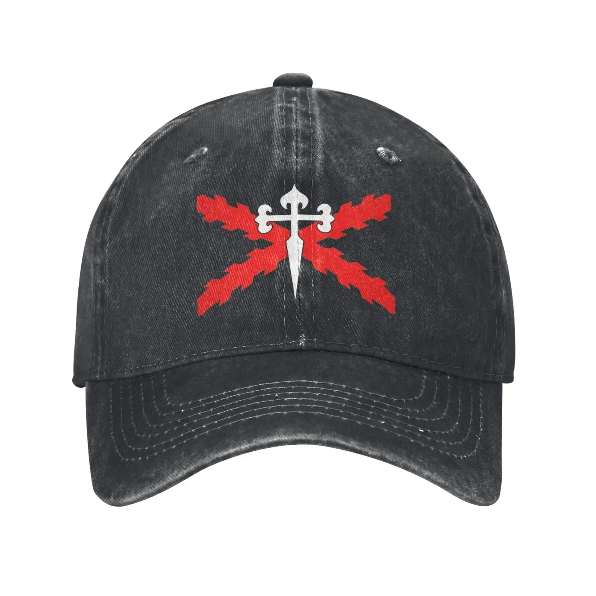 Cross of Santiago Spanish Empire Baseball Caps Men Women Distressed Washed Headwear Spain Flag All Seasons Travel Adjustable Hat