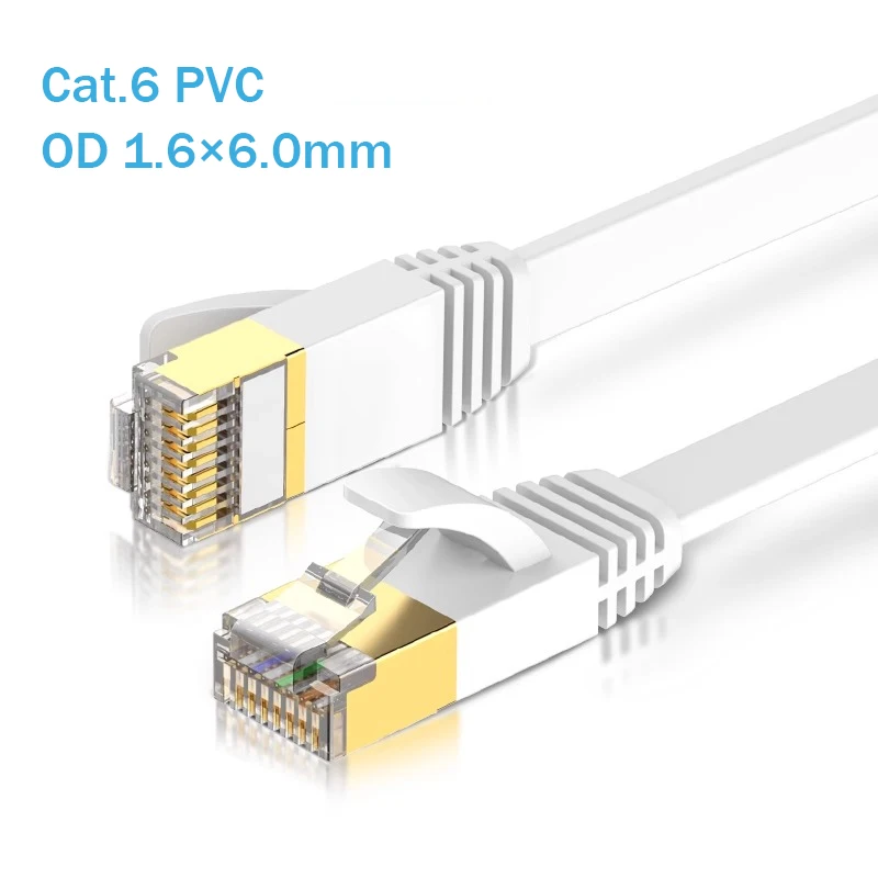 Kabel Ethernet Linkwylan Cat 6 Cat7 UTP STP 1000M Płaski Kabel Internetowy LAN Patch Cord Sieciowy Smukły Długi Kabel Szybki do Routera — zdjęcie produktu 4
