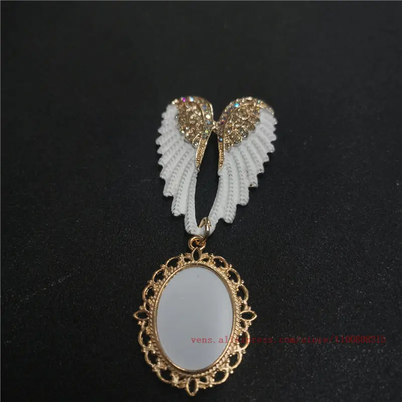 sublimation blank new wings  pins brooches retro vintage jewelry hot transfer printing consumables 30pcs/lot