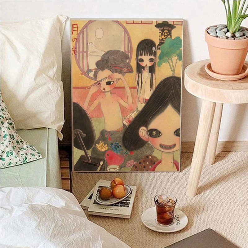 Aya Takano-Anime Kraft Paper Posters, Adesivos para Casa, Bar, Café, Pintura de Parede