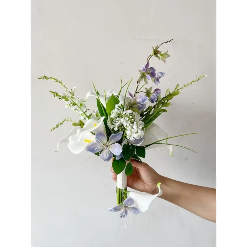 

Декор для фотосессий в корейском стиле: букет невесты, цветочная композиция, реквизит для фотостудии, имитация свадебного букета