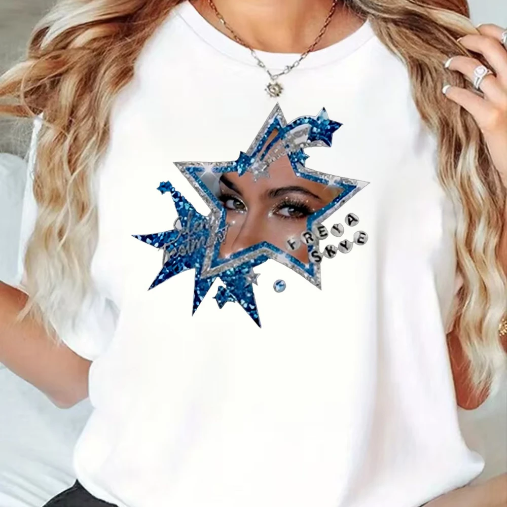 Fashion Women's Y2K Millennial Hot Girl Style and European and American New Generation Idol Print Pattern T-shirt