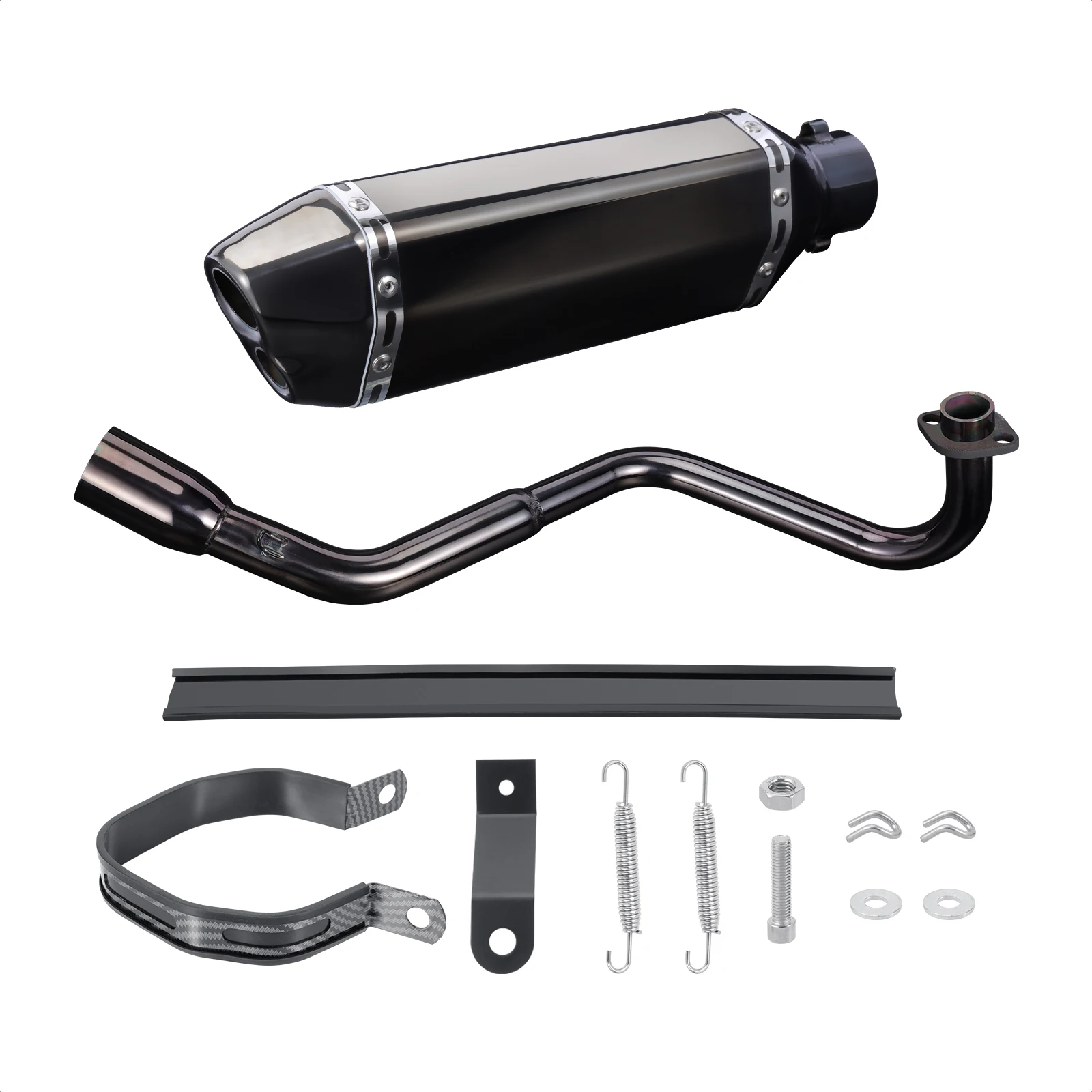 For Honda Grom MSX125 2013-2024 Low Mount Exhaust Slip-on Muffler Baffle 2013 2014 2015 2016 2017 2018 2019 2020 21 22 23 24