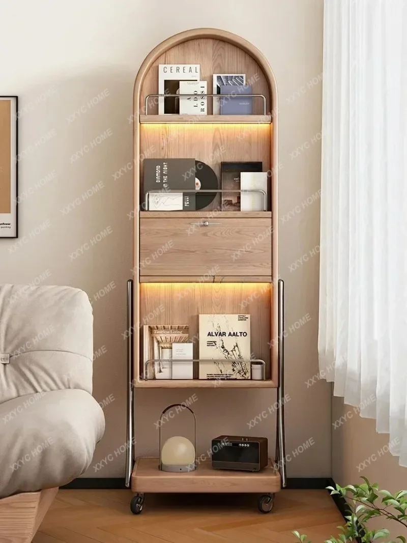 AA Style Solid Wood Full-Length Mirror Dressing Mirror Bedroom Simple Movable