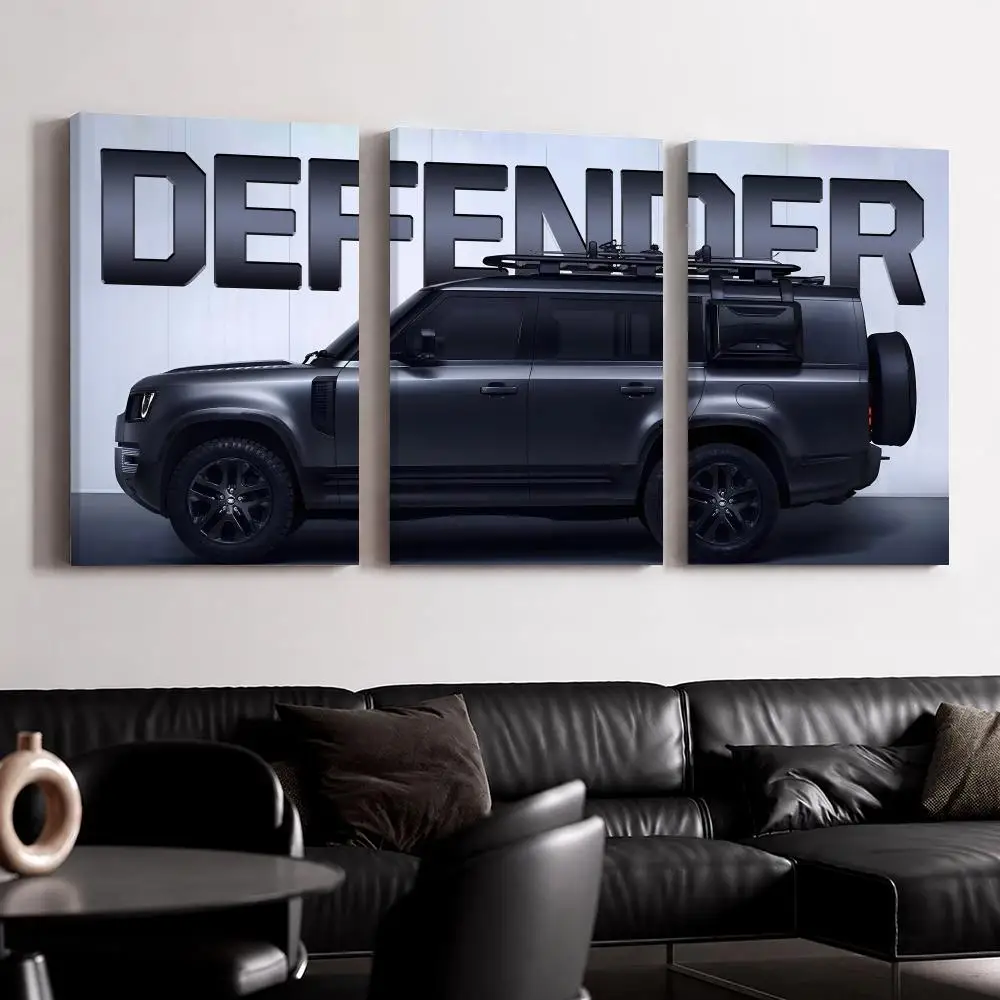Defender Off-Road Car Framed Wall Painting Ready to Hang Canvas Poster for Bedroom Living Room Hallway Home Decor Gift