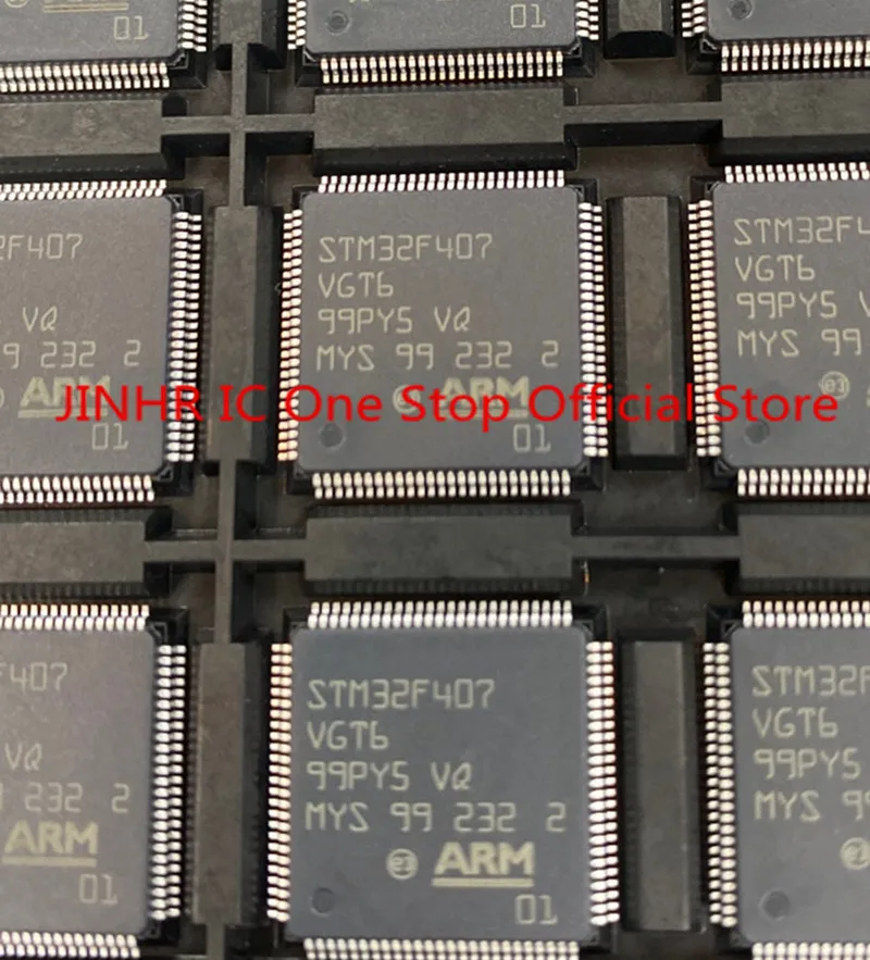 New 2pcs STM32F407VGT6 STM32F407, IC MCU 32BIT 1MB FLASH 100LQFP