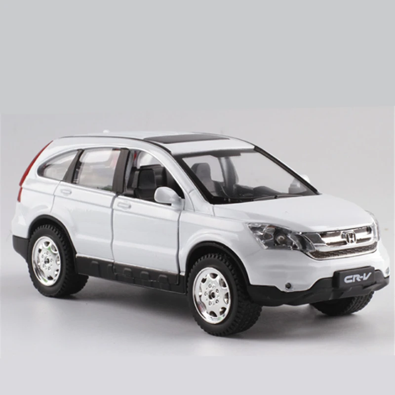 Modèle de voiture HONDA CRV SUV en alliage, jouet en métal moulé, reproduction du son et de la lumière, Collection, cadeau pour enfants, 1:32