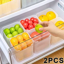 Caixa De Armazenamento Do Refrigerador De Plástico Porta Lateral Alimentos Recipiente Fresco Caso Para Frutas Vegetais Organizador De Cozinha Caixas De Armazenamento