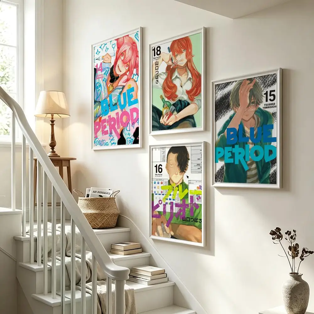 anime Blue Period Poster Poster HD Waterproof Self-adhesive Art Print Wall Decor for Bedroom Living Room Gift