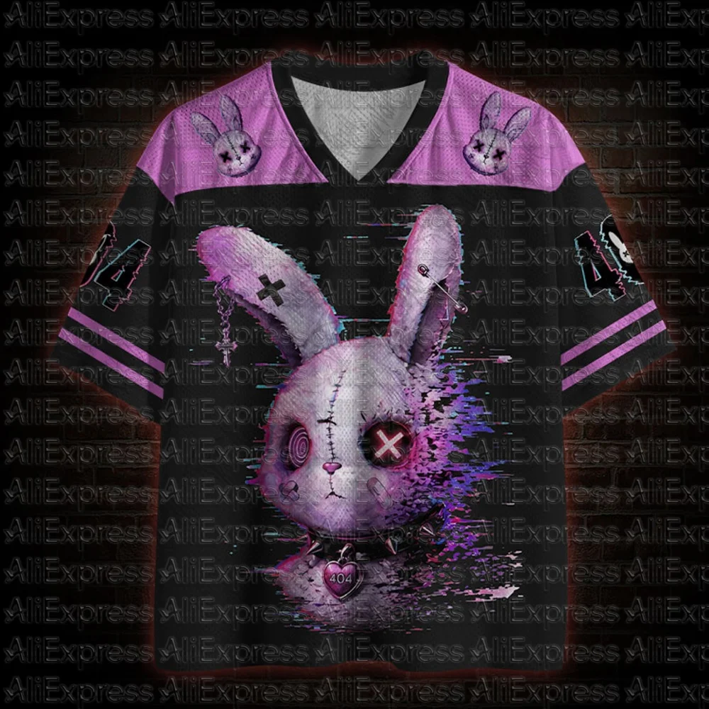 2026 New Movie Sports Fashion Adult and Children's Short Sleeve V-neck Street Eye Clothing Gothic Style Horror Fans Gift