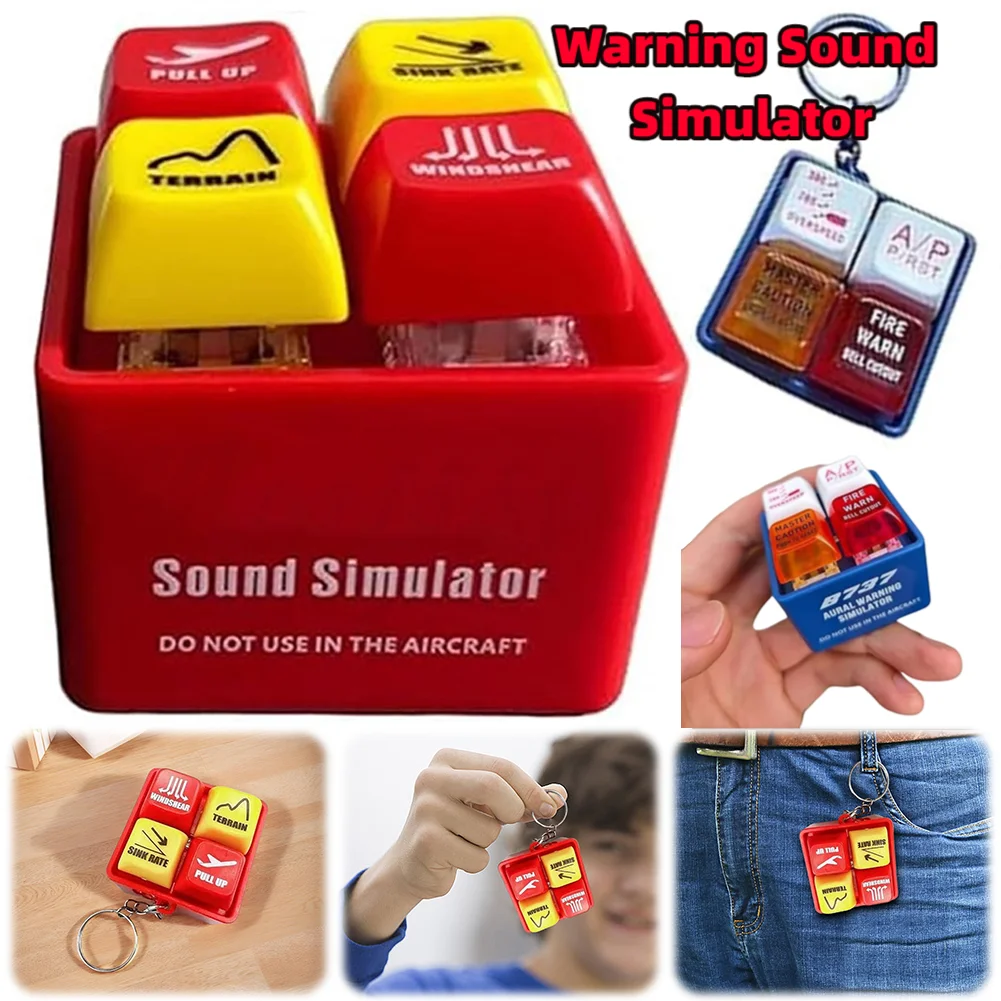 Boeing 737 Airbus EGPWS Warning Sound Simulator with LED Light Airplane Alert Keychain For Pilot Refresh Stress Relieving Device