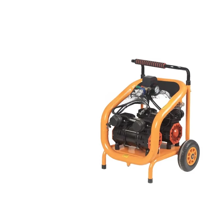 Pequeña bomba de compresor de aire de alta presión sin aceite, fuente de alimentación eléctrica, soplador de pintura de piedra real para usuarios de bricolaje