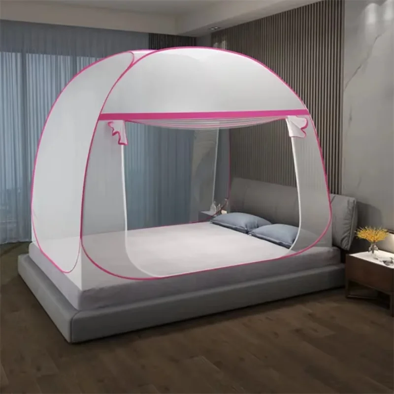 Modern Simple Mosquito Net Durable Summer Mongolian Yurt Mosquito Net Foldable Household Dormitory Mosquito Net Bed Tent 1Piece