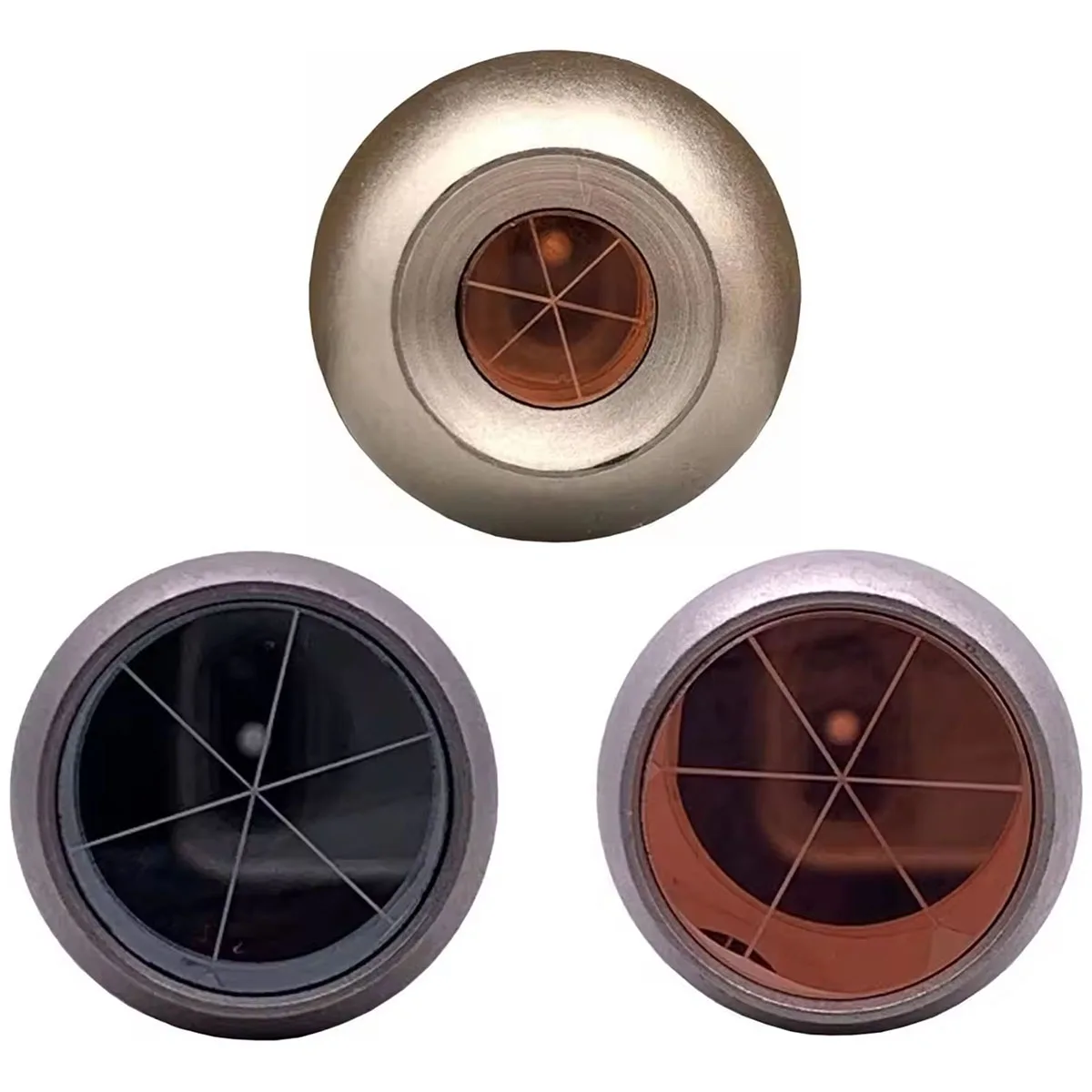 Prisma esférico de monitoramento, mini prisma esférico de 25,4 mm (1 polegada) ou 12,7 mm (0,5 polegadas), esfera