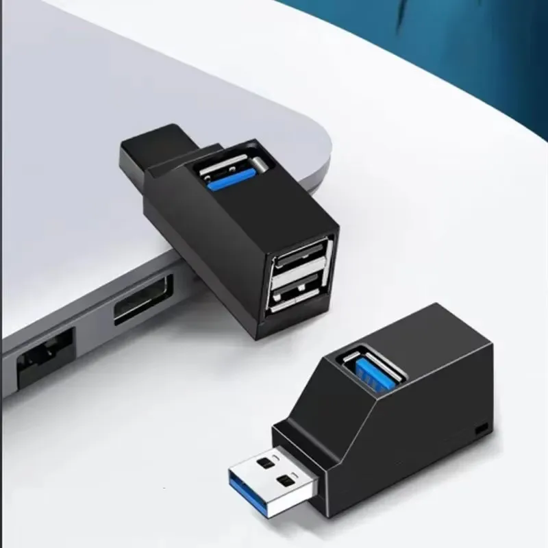 1/2/3/4pcs Adapter USB Mini Splitter Extender Box 3 Port High Speed For PC Laptops U Disk Card Reader Docking USB Hub Converter