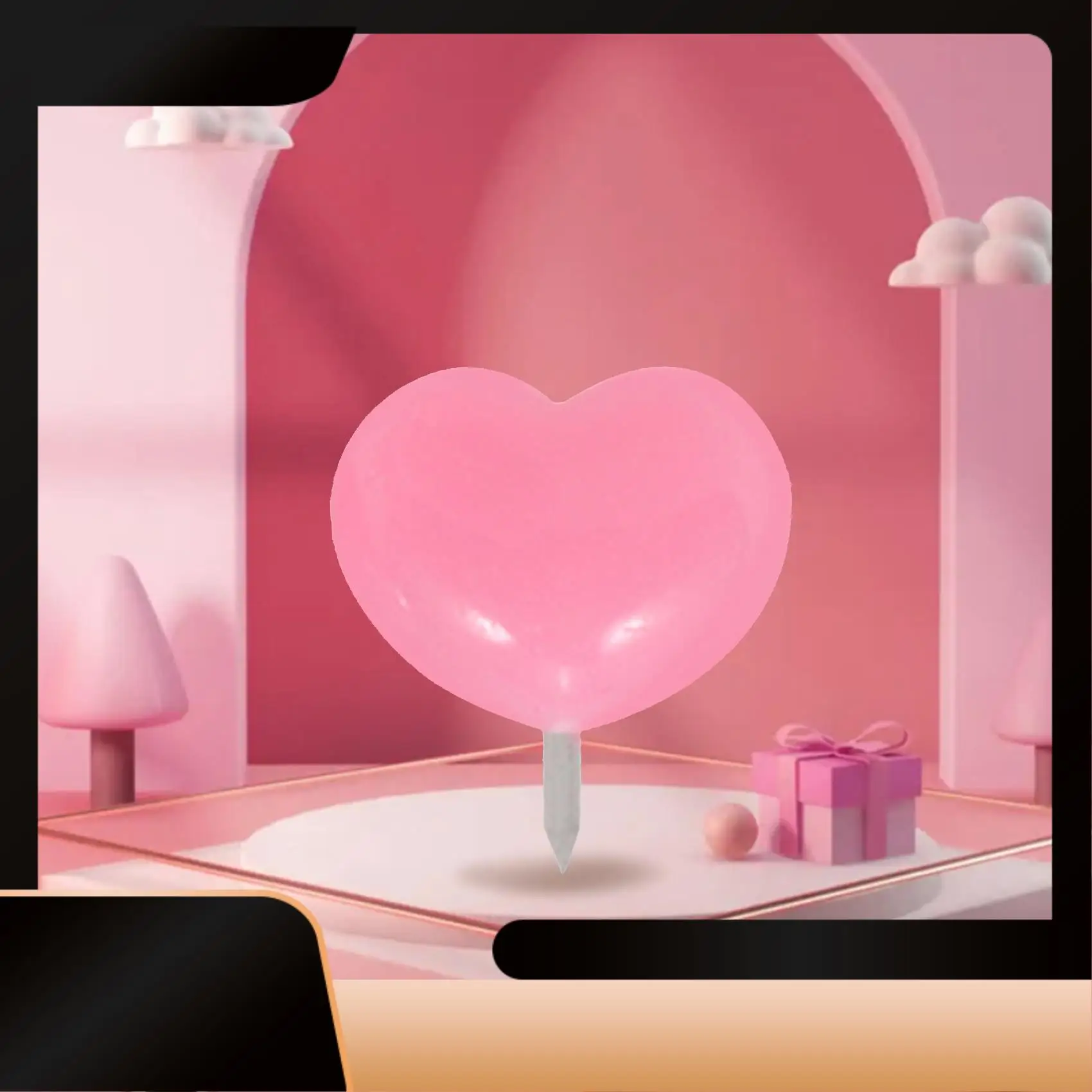 

Форма сердца 50 шт. пластиковая качественная пробковая доска безопасные цветные канцелярские кнопки офисные школьные аксессуары поставки-N38R