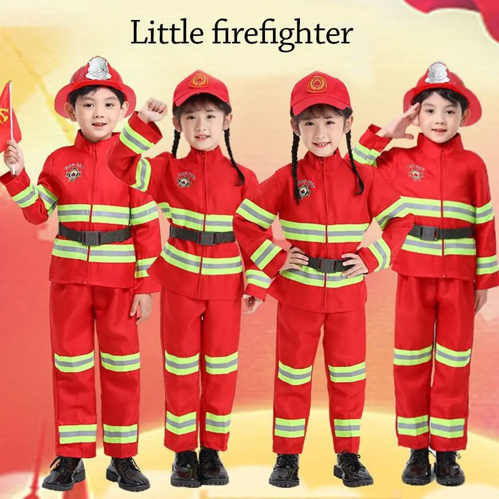 

Рабочая одежда, детский костюм пожарного, косплей с поясом, костюм для ролевых игр, костюм для вечеринки, костюм на Хэллоуин, вечеринка на Хэллоуин