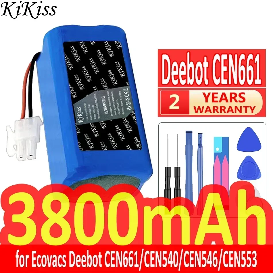 

3800mAh KiKiss Powerful Battery for Ecovacs Deebot CEN661/CEN540/CEN546/CEN553 Vacuum Robot