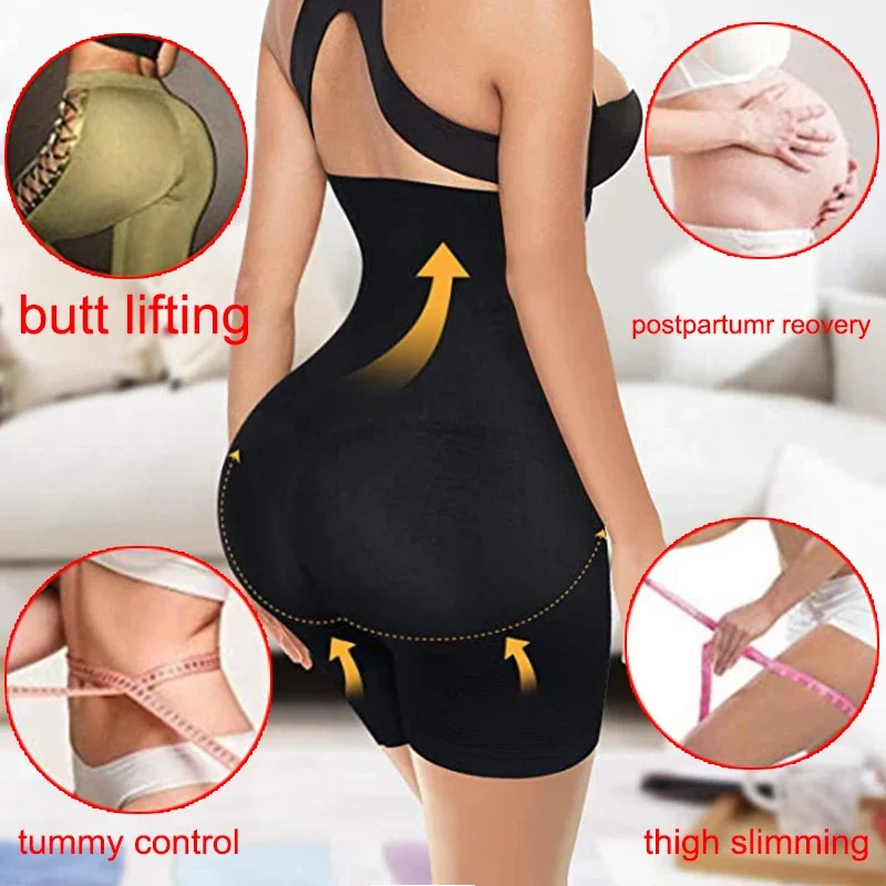 AfruliA Fajas Colombiana Girdles Tummy Control Panties Hourglass BBL Shorts Shapewear Sexy Butt Lifter Waist Trainer Body Shaper