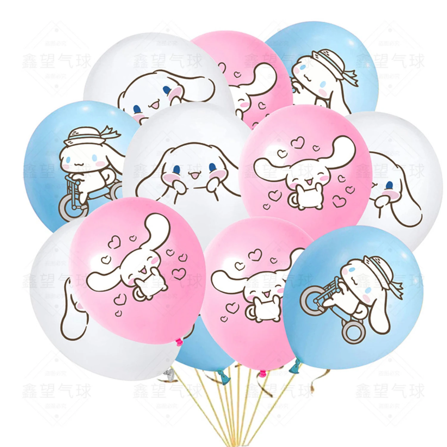 Cinnamoroll Party Balloon Set Cute Sanrio Cartoon Children Birthday Partys Decorations Kawaii Anime Latex Balloons Set Kids Gift