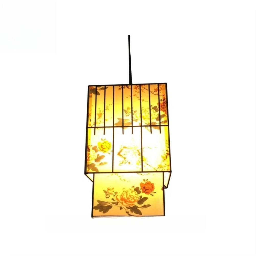 New Chinese style national trend classical style creative atmosphere square lantern pendant