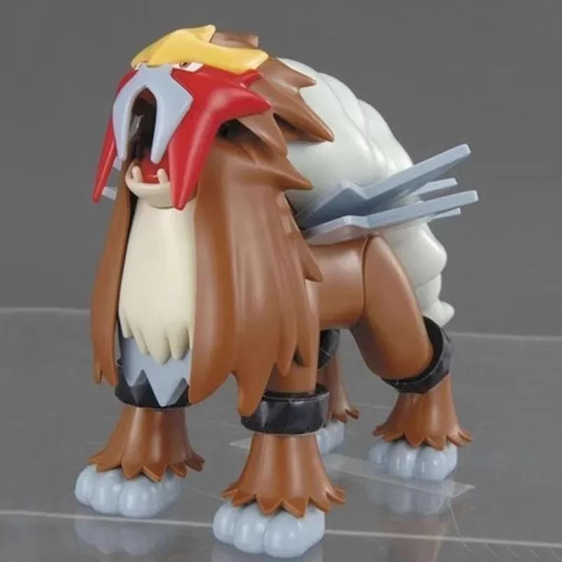 Bandai-figuras de acción originales de Pokémon, modelo de ensamblaje Simple, adornos coleccionables, juguetes de Anime, Entei Suicune Raikou