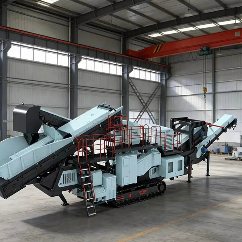 Mining Secondary Crushing Quarry Aggregate Stone Tracked Mobile YMCH43 CH430 Hydraulic Cone Crusher with Vibrating Feeder