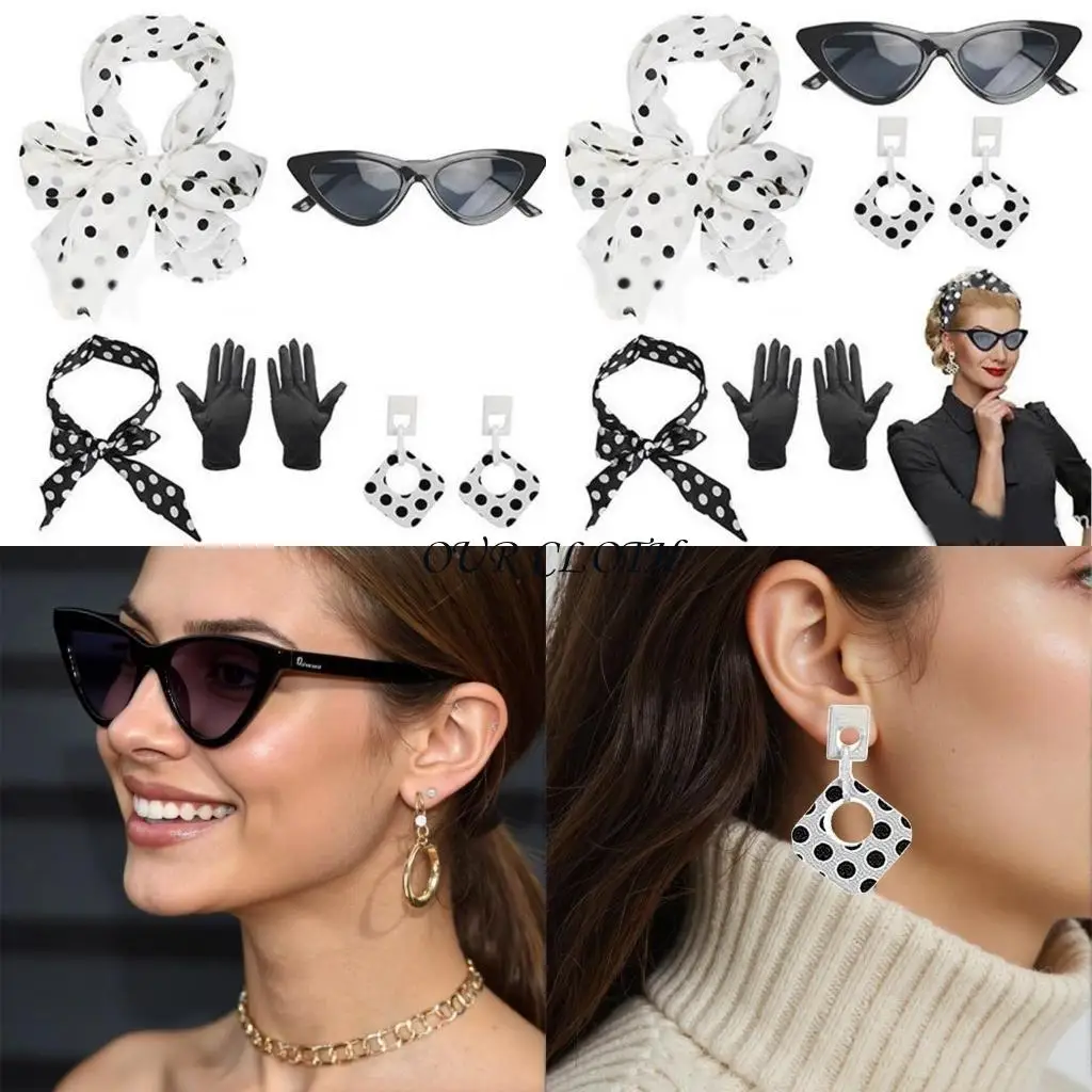 

1950s Costume Accessories 50s Costume Halloween Cosplay Costumes for Womens Y1AC