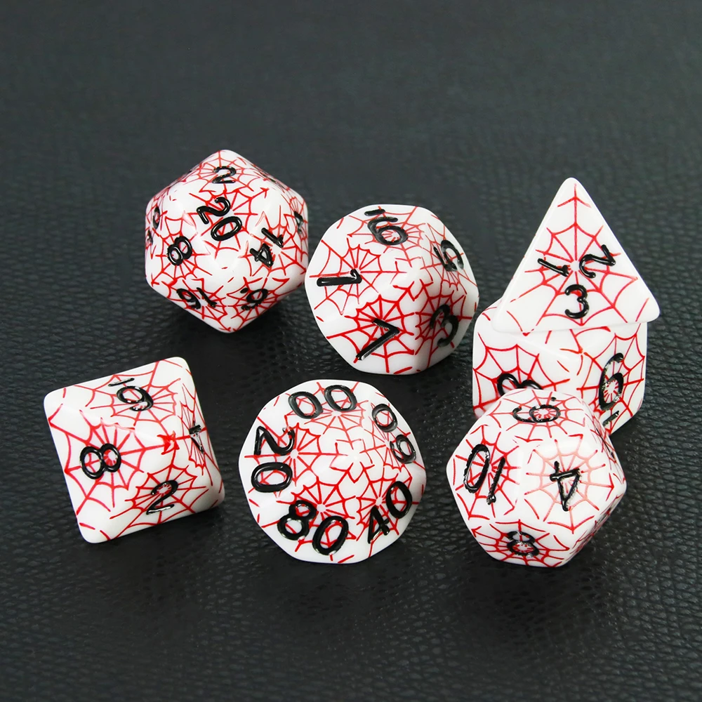 DND Dice Set in Spider Web Des - Board Game Web 评论和价格