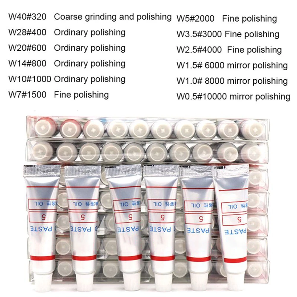 Pasta abrasiva para pulir, herramientas abrasivas de cerámica y Metal, vidrio de grano 320-10000, 5g