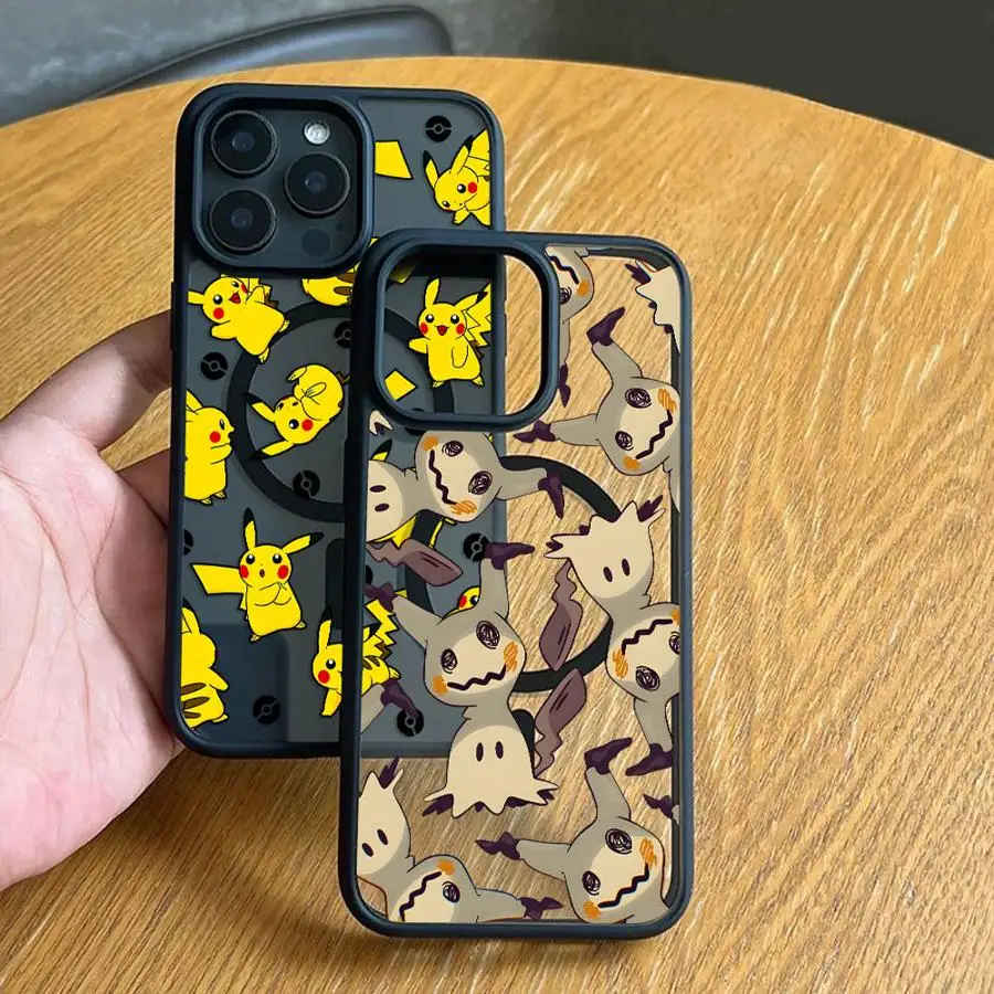 Anime Pokemon Pikachu Hülle für iPhone 18 17 Pro Max 12 15 14 17e 16 Plus 13 Mini Air 11 16e Rückseiten-Handyhülle