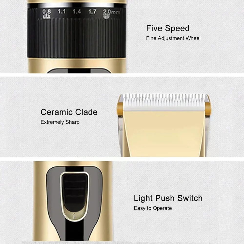 Professional Hair Clipper Men's Barber Beard Trimmer Rechargeable Hair Cutting Machine Ceramic Blade Low Noise image 5