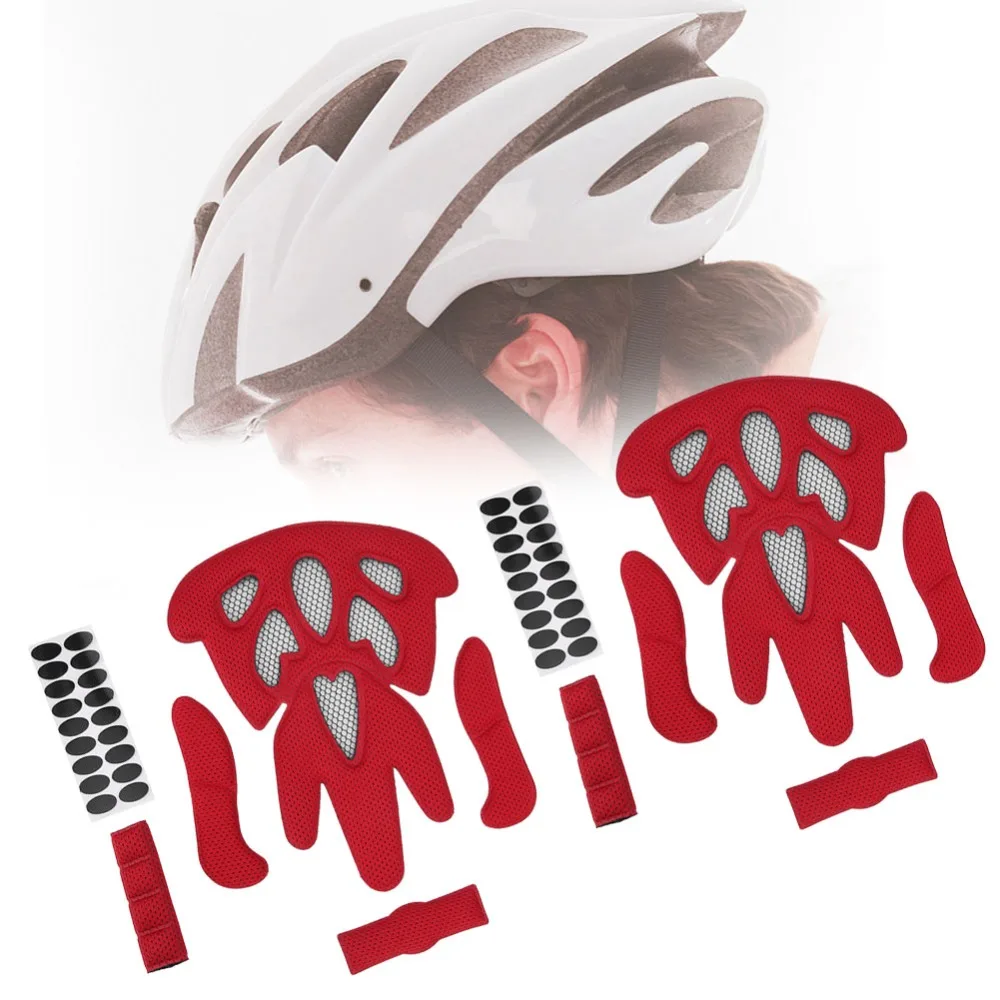 2 Sets Durable Breathable Helmet Liner Sponge Soft Bicycle Helmet Liner Hook and Loop Comfort Helmet Inner Pad Scooter Riding