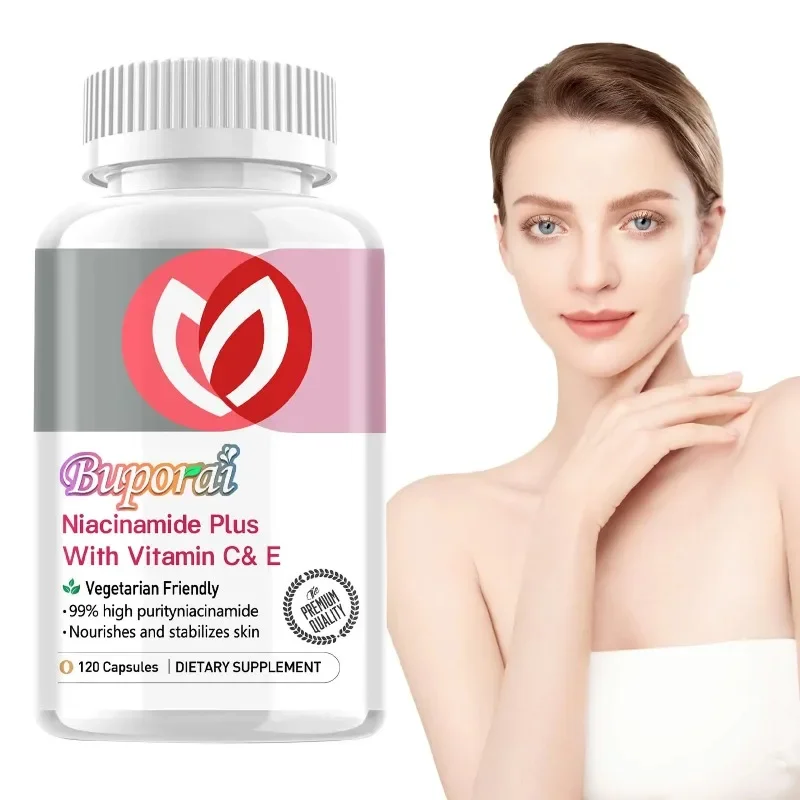 Niacinamide with Vitamins C & E - Anti-aging, Wrinkle Reduction, Helps with Skin Cell Health, Energy Production,Enhance Immunity
