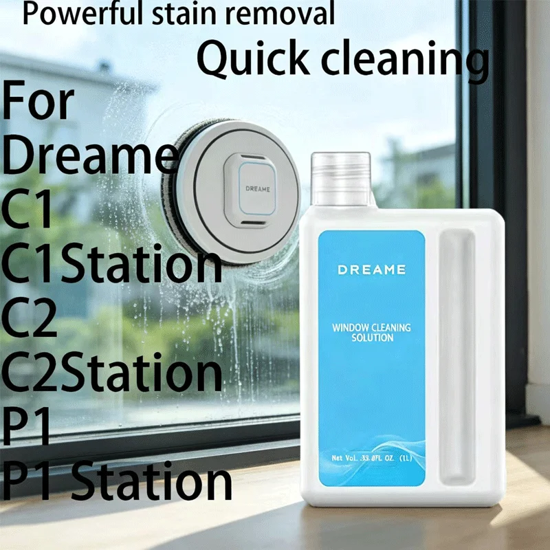 Original Dreame Cleaning Fluid 1L for C1/C1Station/C2/C2Station/P1/P1Station Window Cleaning Robot Cleaning Fluid Accessories