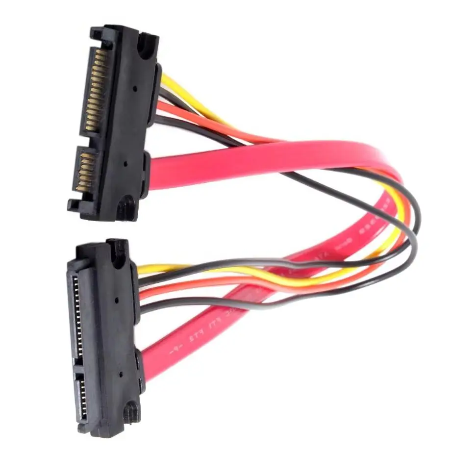 SATA 22 Pin Male To Female Sata Extension Cable SATA 3 III 6Gb/s 22 Pin Male to Female 7+15 Pin SATA Data HDD Power