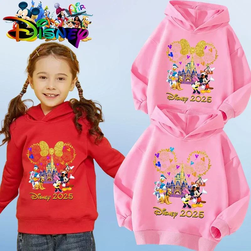 Disneyland Fashion Trip Vacation Clothes Caricature Hoodie Children Top Cartoons Disney Kawaii 2025 Girl Clothes Boy Disney Kids