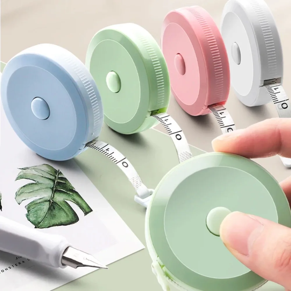1.5Meter Soft Tape Measure Scale Body Sewing Flexible Tailor Ruler Centimeter Inch Portable Retractable Self-Lock Measuring Tape