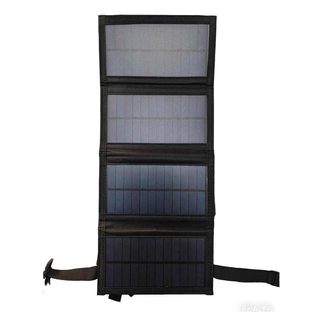 Solar Panel Portable Folding Bag USB+DC Output Solar Charger Outdoor Power Supply for Home Mobile Phone Power Generator