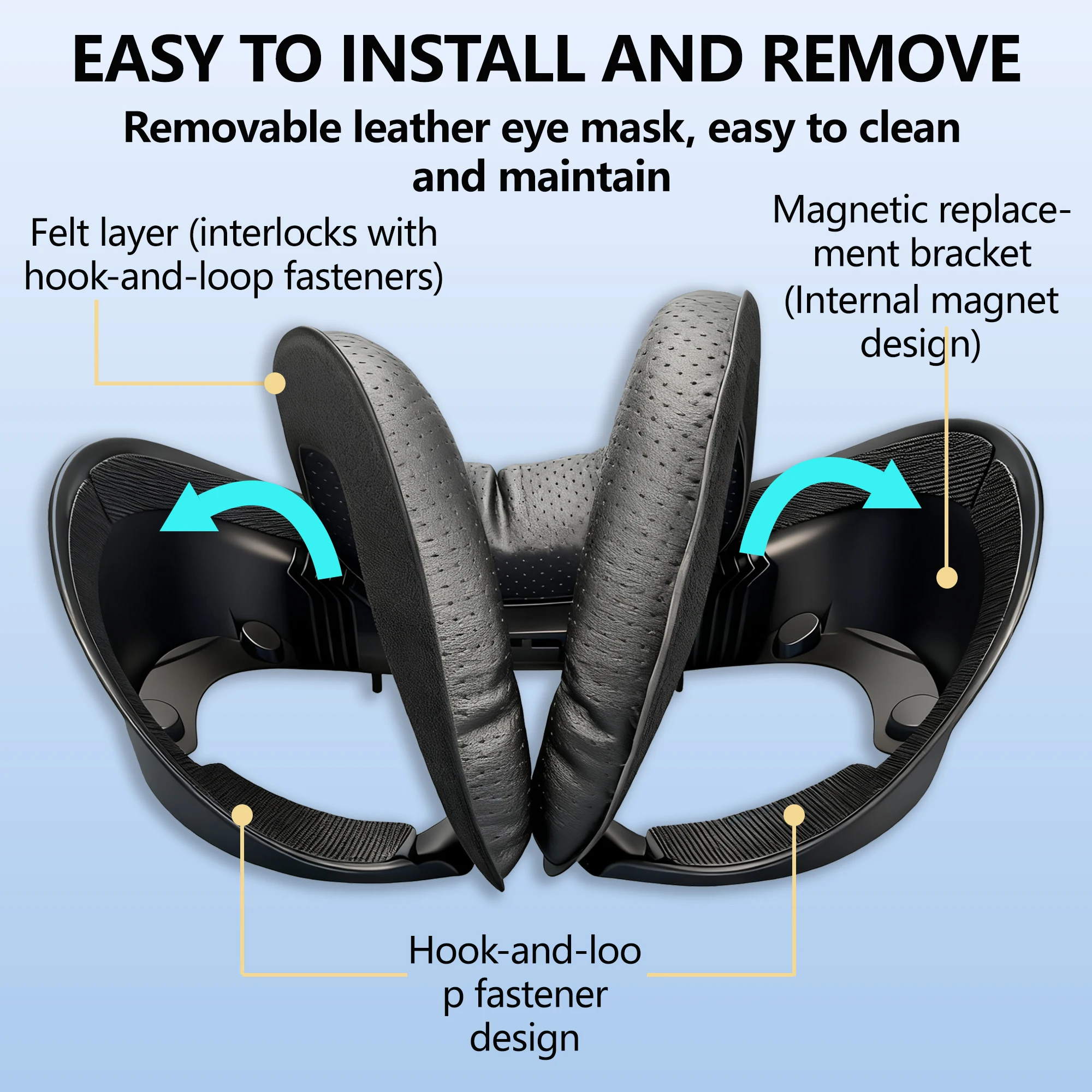for Pico 4/Pico 4 Pro/Pico 4 Ultra Widened VR Facial Foam PU
