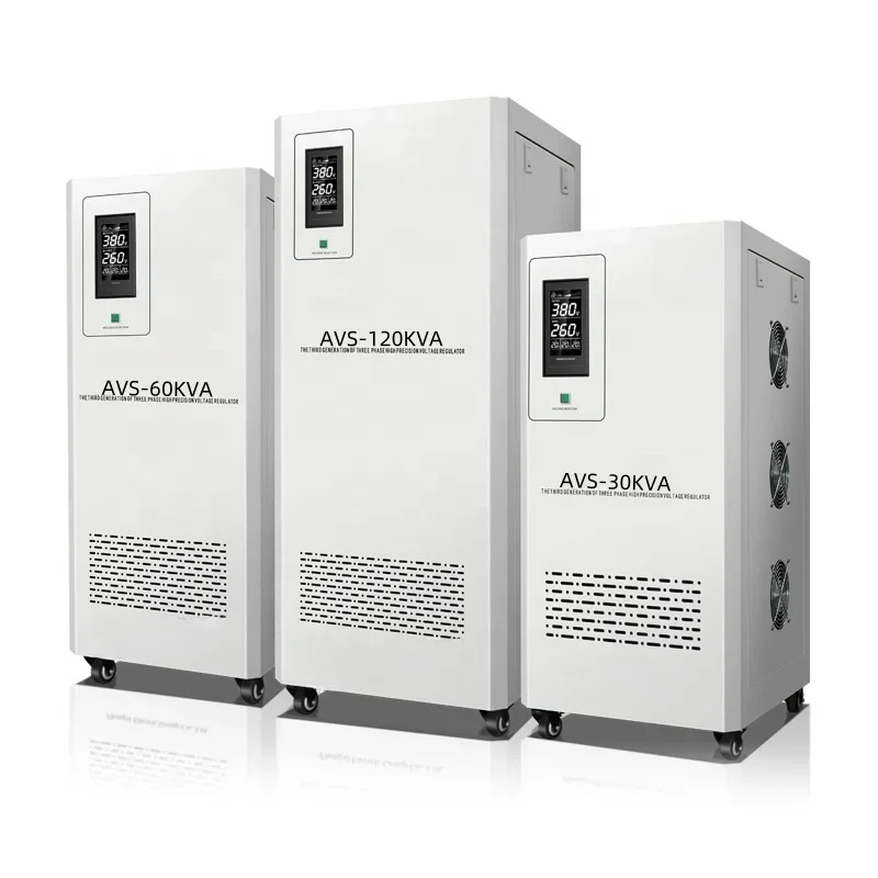 YYHC-3 Phase Voltage Protector AC Servo Motor 15kva 380v Control Voltage Regulators/ Stabilizers with LCD Display