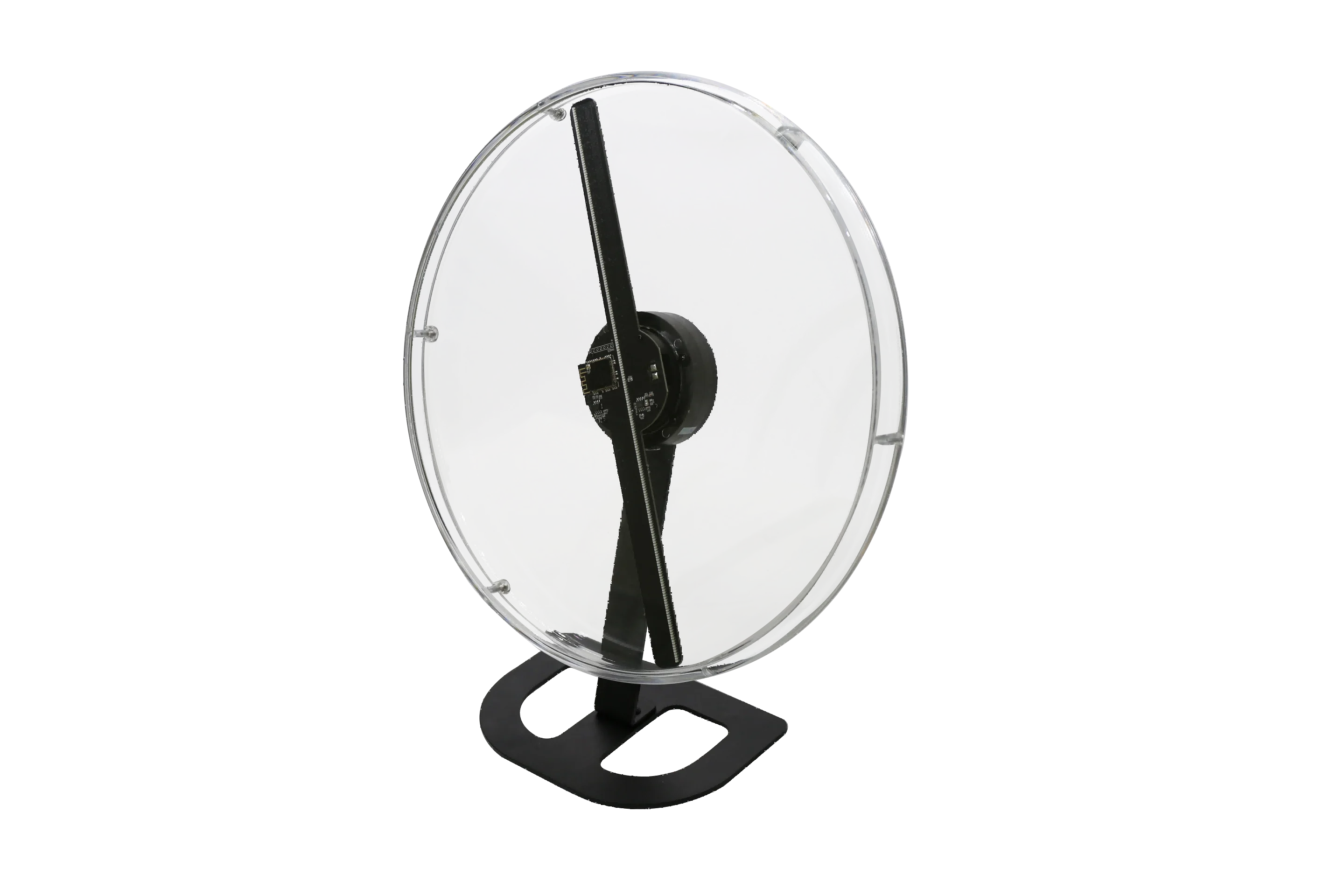 32cm Advertising Machine Desktop Projector Rechargeable Vertical Transparent Screen LED 3D Hologram Fan for Shopping Malls